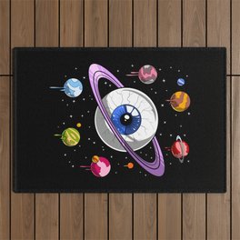 Psychedelic Space Trip Outdoor Rug