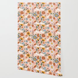 hand-painted-abstract-floral-pattern Wallpaper