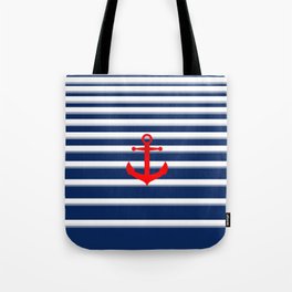 Red Anchor Tote Bag