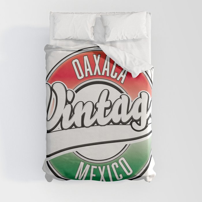 Oaxaca mexico retro logo. Duvet Cover