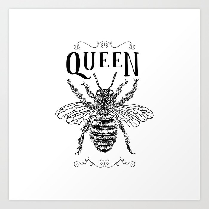 Queen Bee Poster Art Print, Bee Home Decor