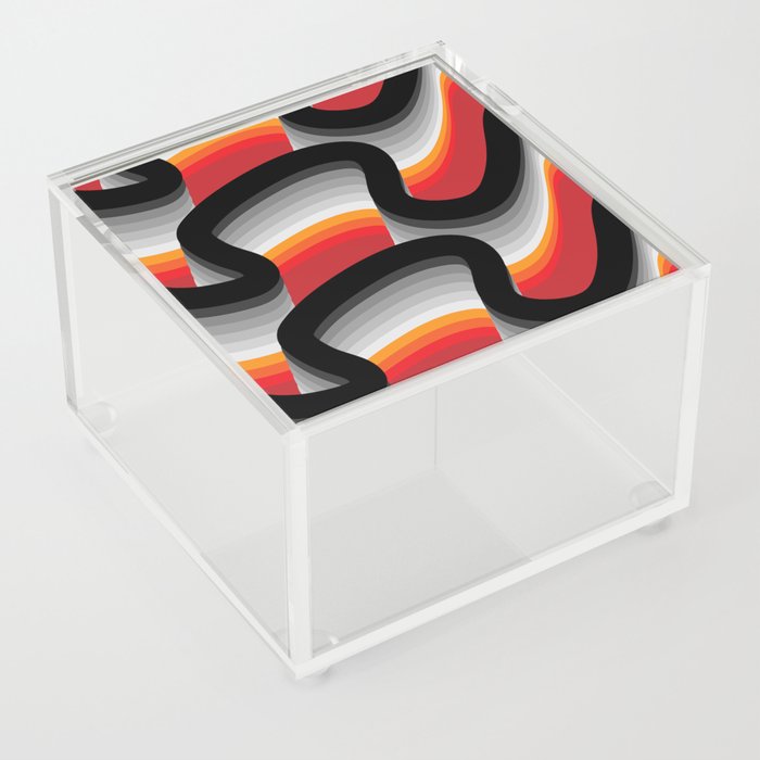 Abstract Waves Acrylic Box