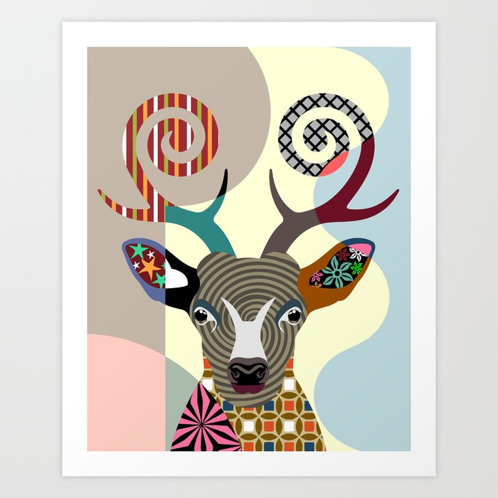 Spectrum Deer Art Print