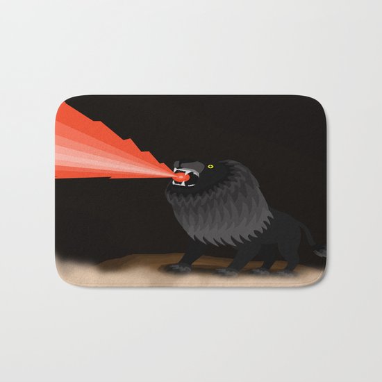 Black Lion Roar Bath Mat