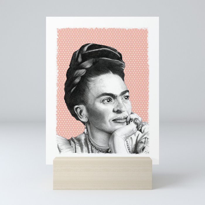 Frida Bright Print Feminist Icon Wall Art Frida Kahlo Self Portrait Bohemian Gallery Mini Art Print