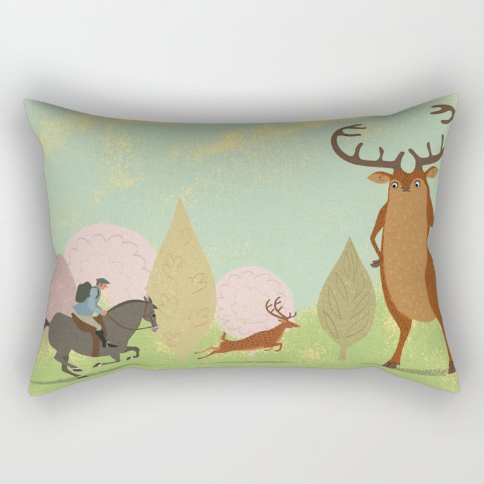 Deer God Rectangular Pillow