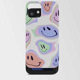 Distorted Smiley Face Abstract Pattern iPhone Card Case