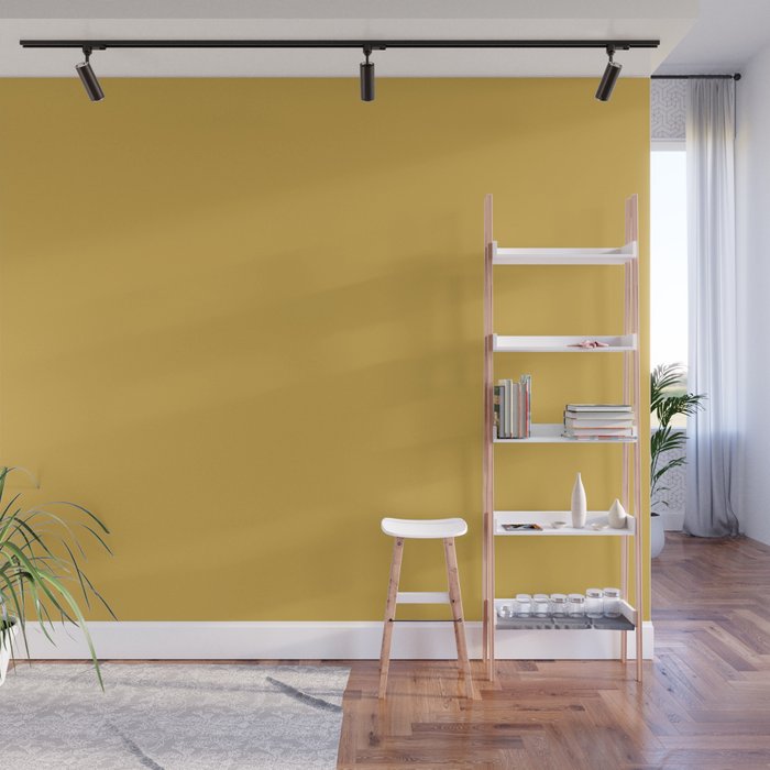 Sherwin Williams Trending Colors Of 2019 Nugget Golden Yellow Sw 6697 Solid Color Wall Mural By Simplysolids