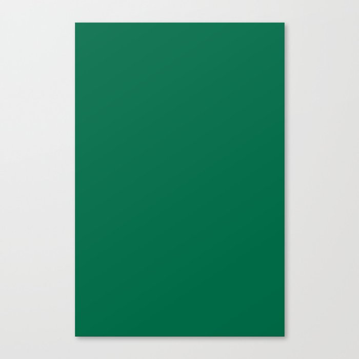 Solid Emerald Color Canvas Print