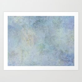 Blue watercolor marble Art Print