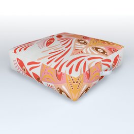 Optical Mandala – Pink & Peach Outdoor Floor Cushion