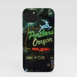 Old Town Sign and Raindrops iPhone Case