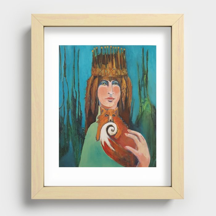 Faryn and the Fox Recessed Framed Print