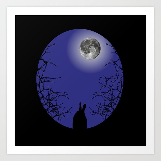 The Black Rabbit Art Print