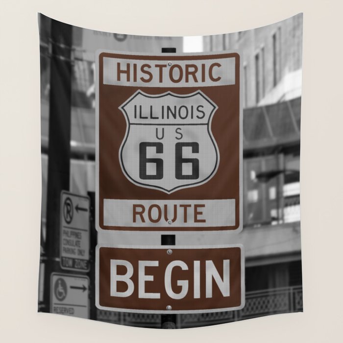 Tapestry sign in store