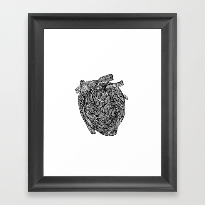 my heart is real Framed Art Print