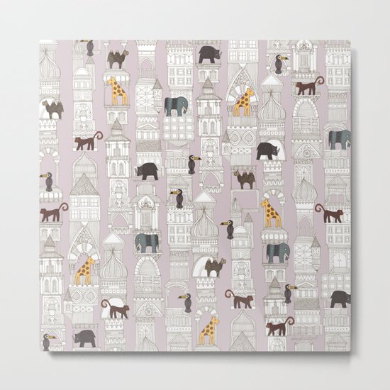 urban jungle blush pink Metal Print