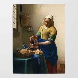 Johannes Vermeer "The Milkmaid" Poster