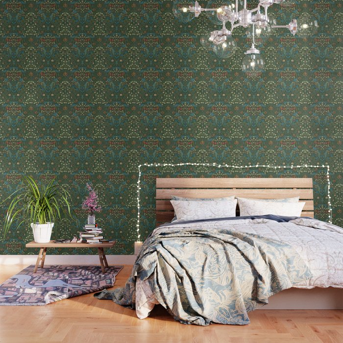 William Morris Blackthorn 1 Wallpaper By Alexandra Arts Society6