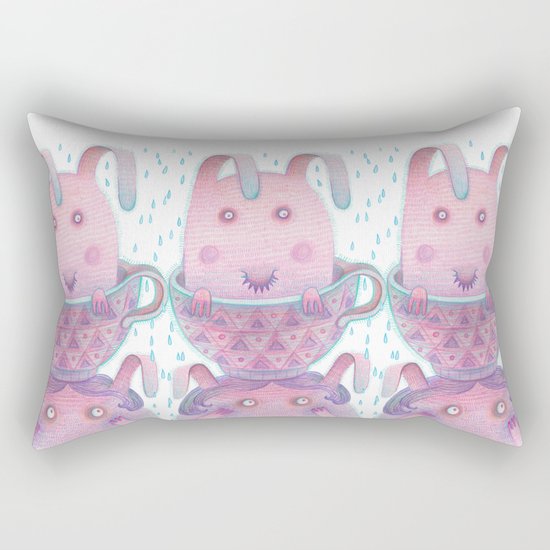 Head in a cup Rectangular Pillow