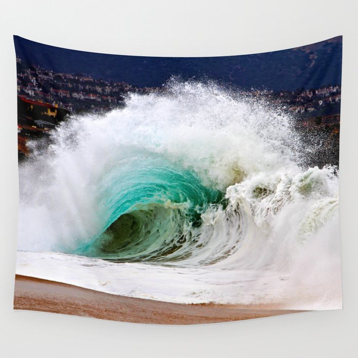 Beach clearance wave tapestry