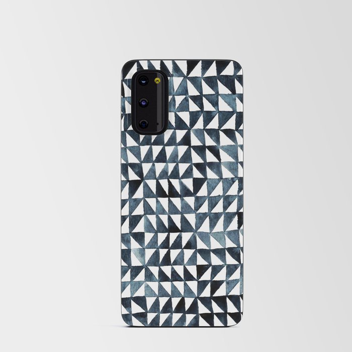 Triangle Grid slate blue Android Card Case