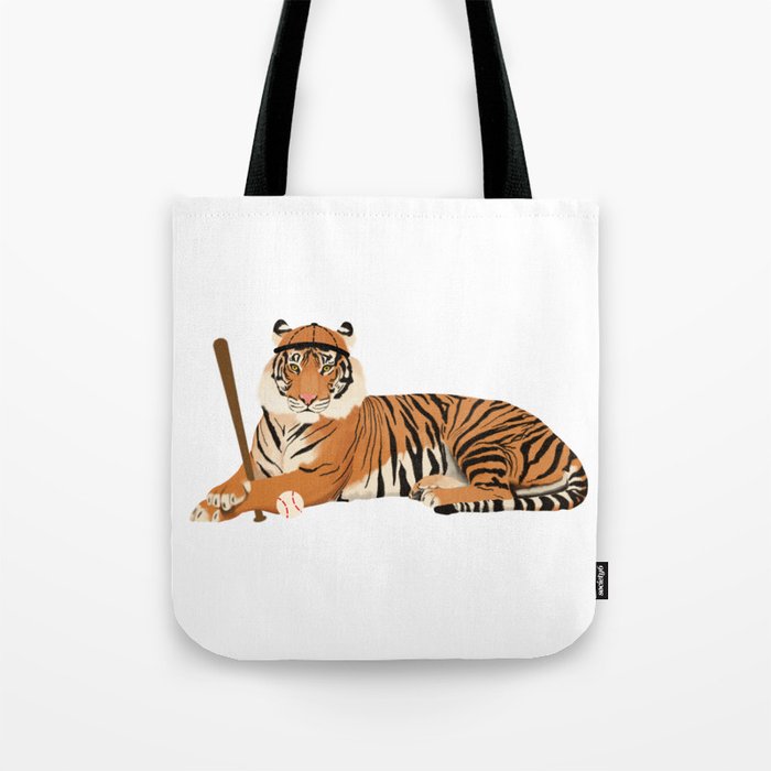 Baseball Tiger Tote Bag