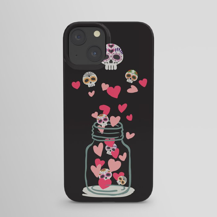 Sugar Skull Love Jar iPhone Case