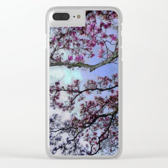 Cherry Blossoms II Clear iPhone Case