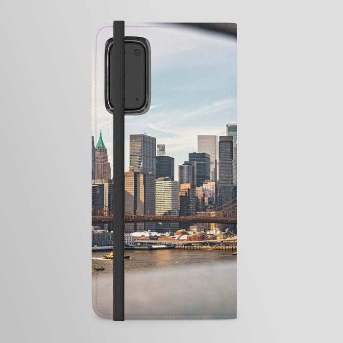 New York City Skyline | Views From the Bridge | HDR Travel Photography Android Wallet Case