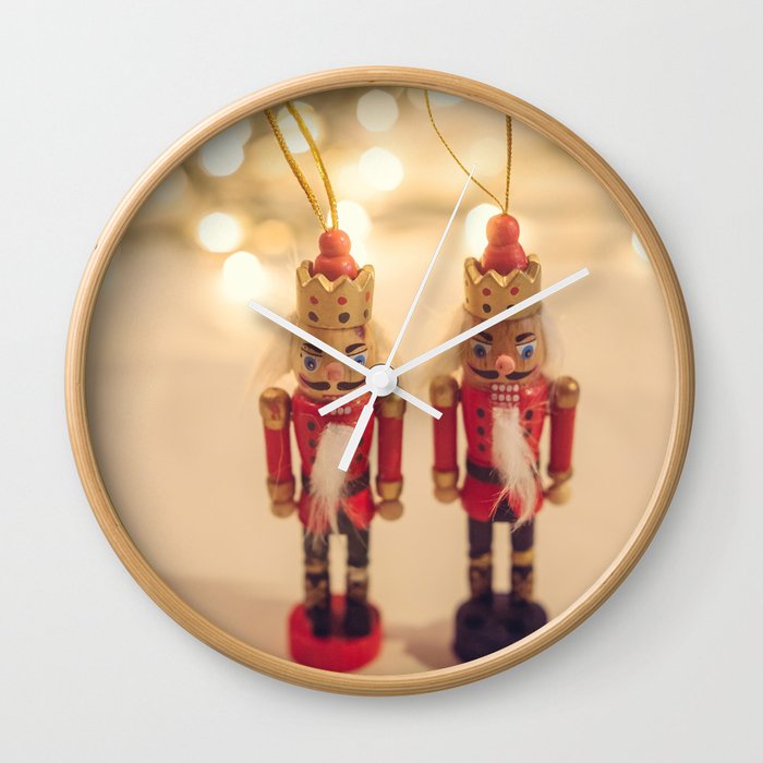 Wooden Nutcracker Soldiers Wall Clock