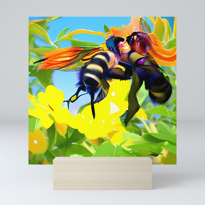 Abstract AI generative ART - Pollinate 4 Mini Art Print