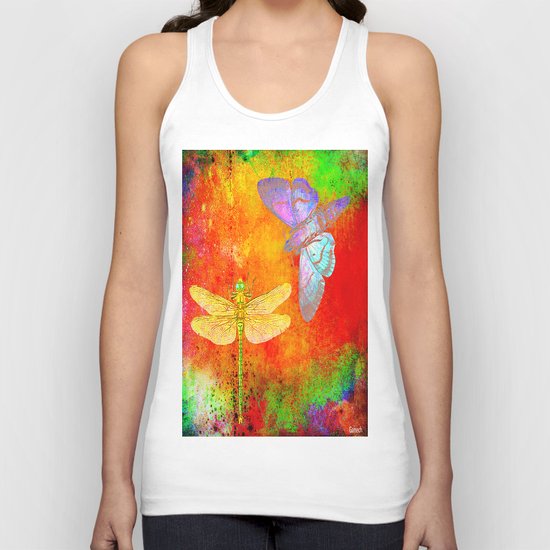 The Dragonfly and the Butterfly Unisex Tank Top