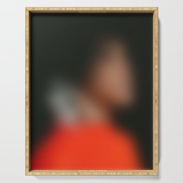 Blurred portrait: Red Serving Tray