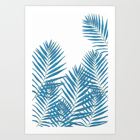 Fern Blue Art Print
