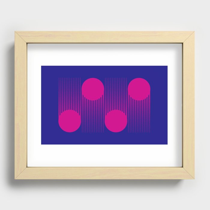 Pink Dots Recessed Framed Print