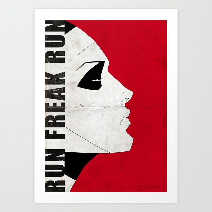 Run Freak Run - Red Art Print