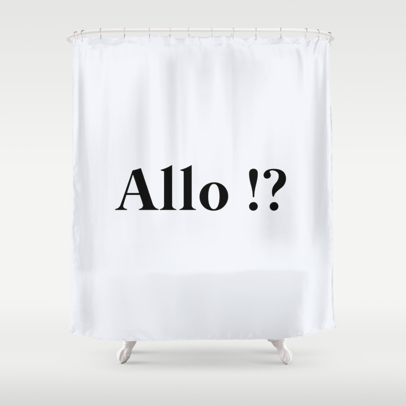94 Hello Shower Curtain By Motsfrancais Society6