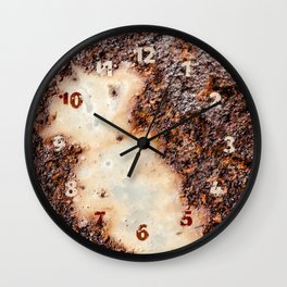 Cool brown rusty metal texture Wall Clock