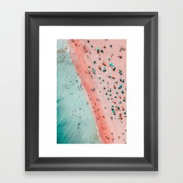 Aerial Beach Print, Ocean Art, Bondi Beach, Beach Art Print, Beach Photography, Modern Beach Lifestyle Print Framed Art Print