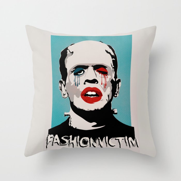 =Boris Karloff=FASHIONVICTIM= Throw Pillow