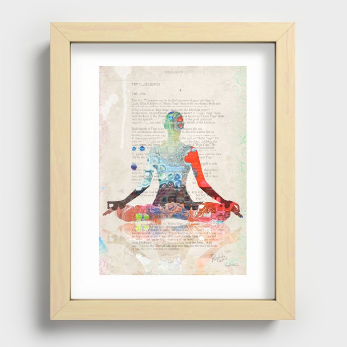 Atlantida Yoga Book Recessed Framed Print