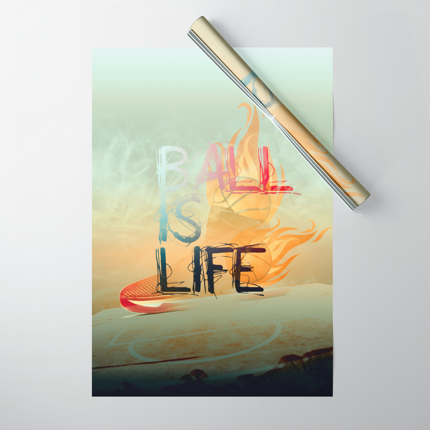 Ball Is Life Basketball Design Wrapping Paper By Farfalina Society6