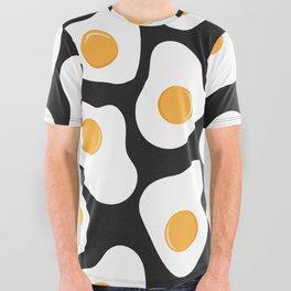 Cracking Fried Egg Pattern All Over Graphic Tee