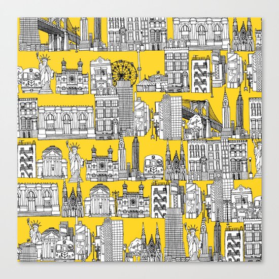 New York yellow Canvas Print