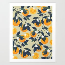 Oranges pattern Art Print