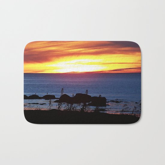 Sunset Swirling Clouds Bath Mat