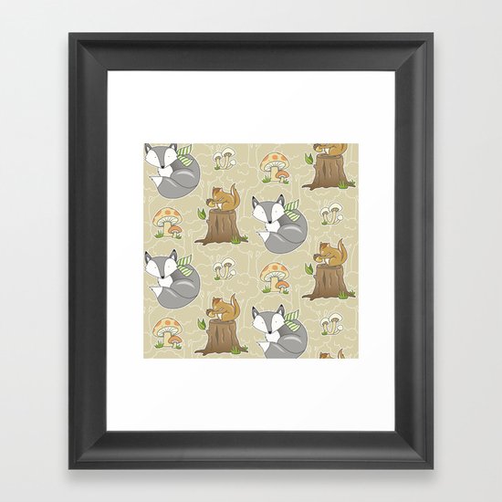 Forest Friends Framed Art Print