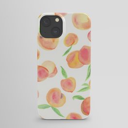 Summer Peaches: Watercolor Painting iPhone Case