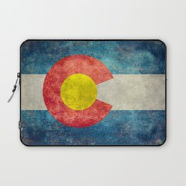 Colorado State flag grungy style Laptop Sleeve